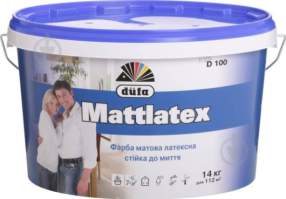 Фарба інтер'єрна DUFA латексна матова Megalatex D100 (стійка до мийки) 14кг