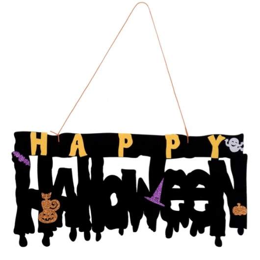 Декор на Хеллоувін "Happy Hallowen" 41*20 см фетр