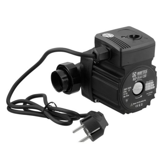 Насос циркуляційний RCP 25-4/130 (з кабелем та гайками) RAFTEC