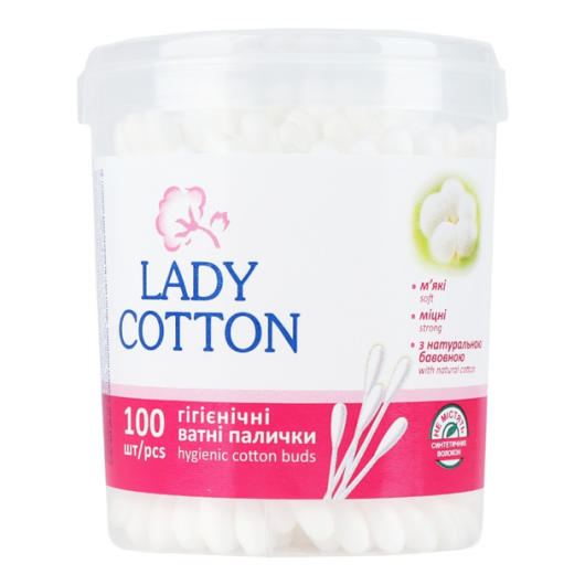 Палички ватні в банці 100шт Lady Cotton