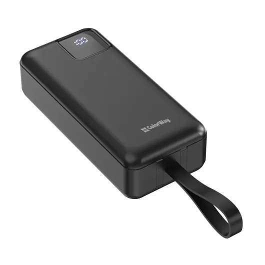 Павербанк 30000 mAh ColorWay EnergyHub CW-PB300LP05BK 22.5W QC+PD чорний — фото 2