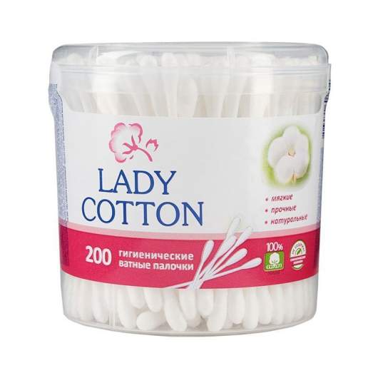 Палички ватні в банці 200шт Lady Cotton